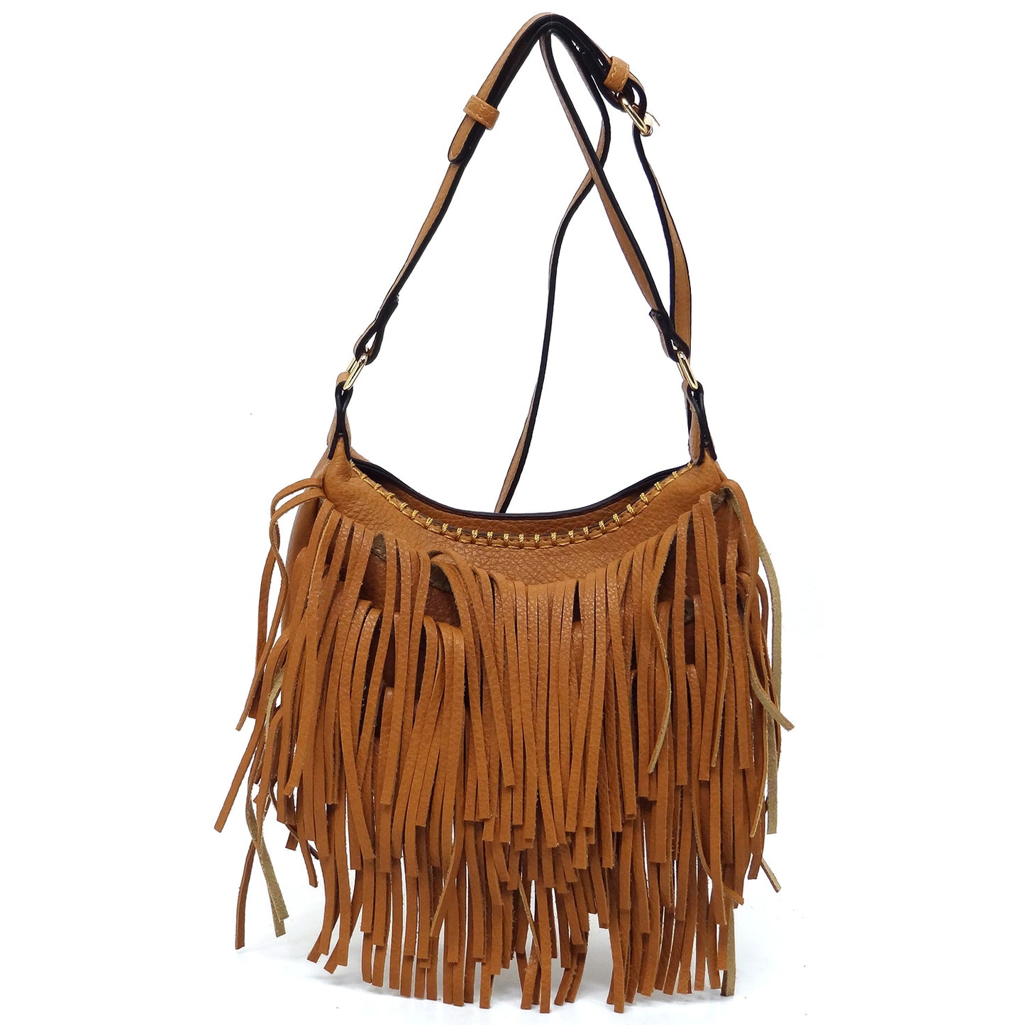 Fringe Hobo Crossbody Bag