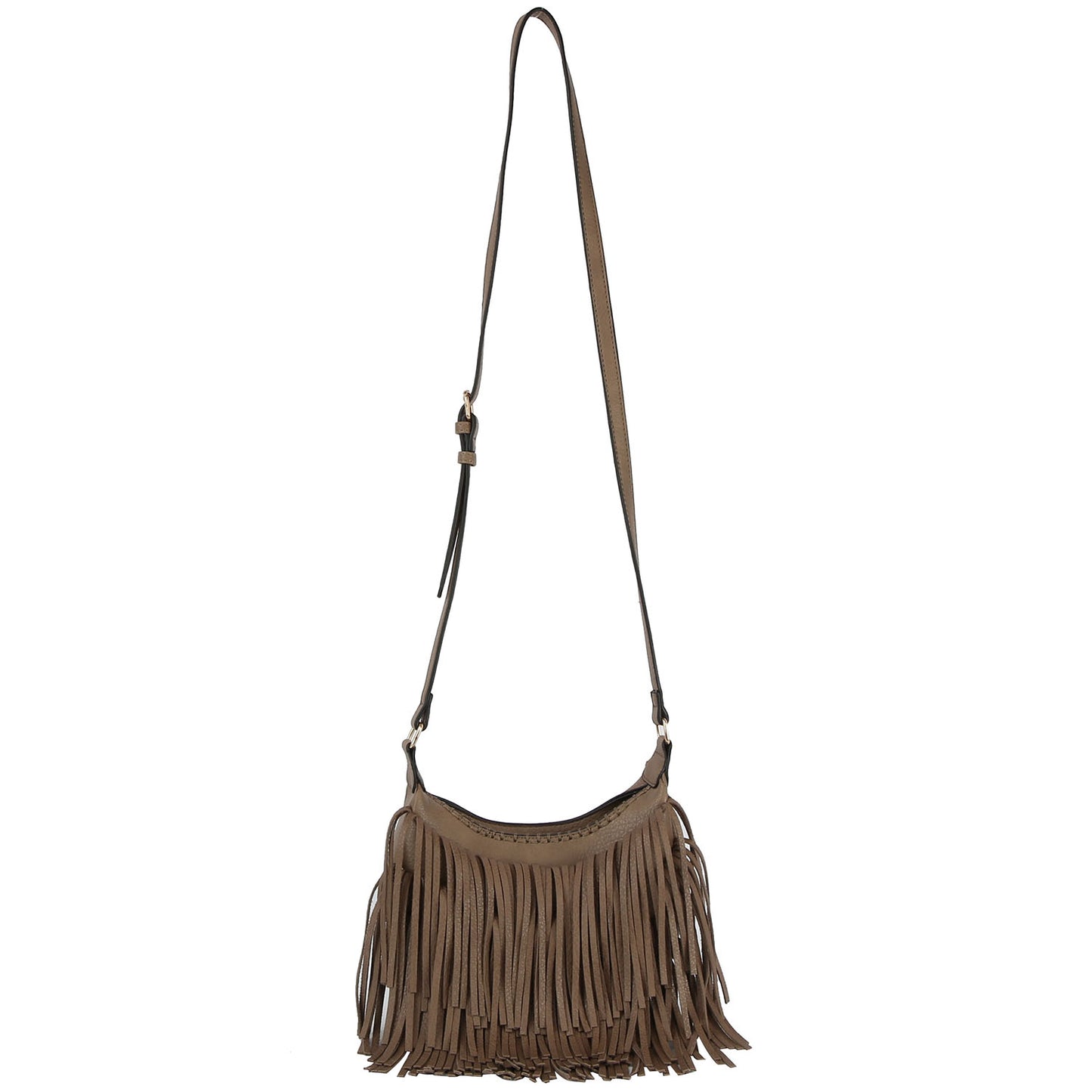 Fringe Hobo Crossbody Bag