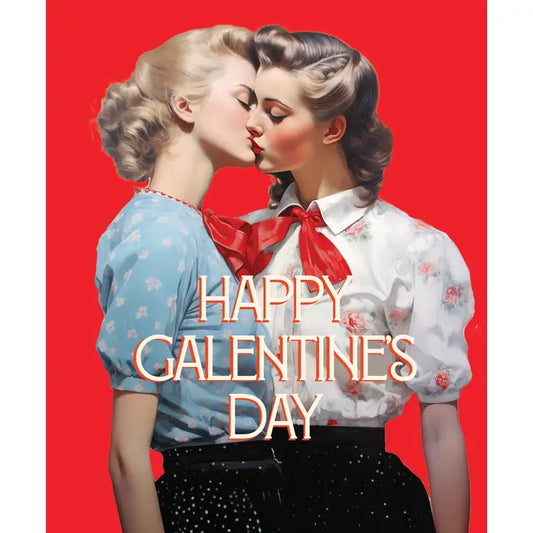 Galentine Kiss! Valentine Lgbtq Card