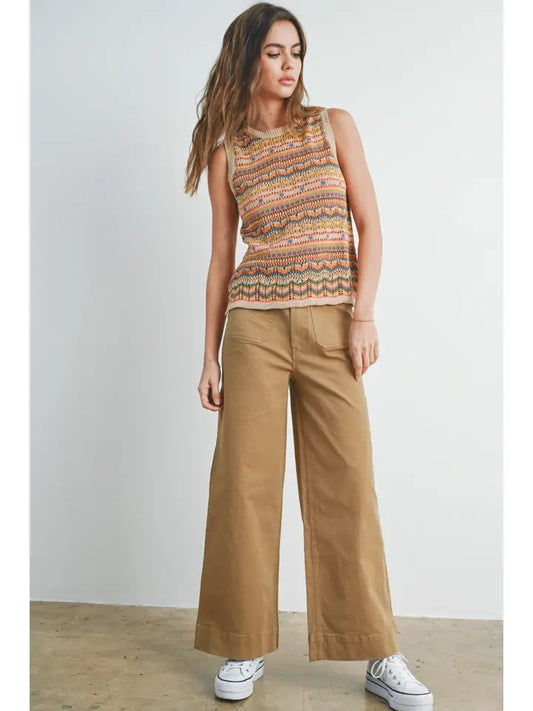 Geo Pattern Knit Top