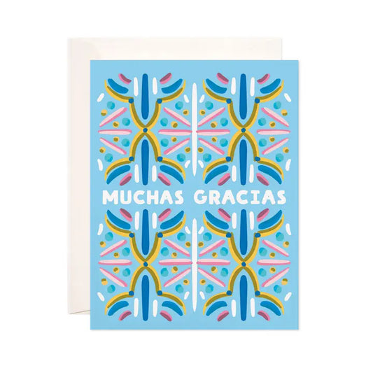 Gracias Pattern Greeting Card - Spanish Thank You Card