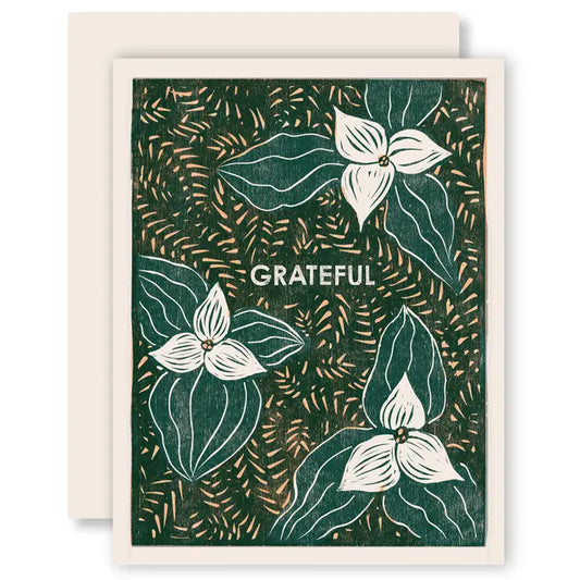 Grateful Trillium Gratitude Card