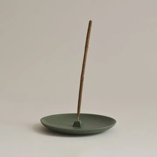 Green Ceramic Incense Holder