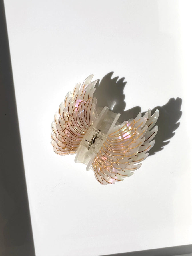 Hand-Painted Angel Wings Claw Clip