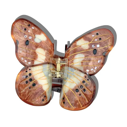 Brown Butterfly Claw Hair Clip