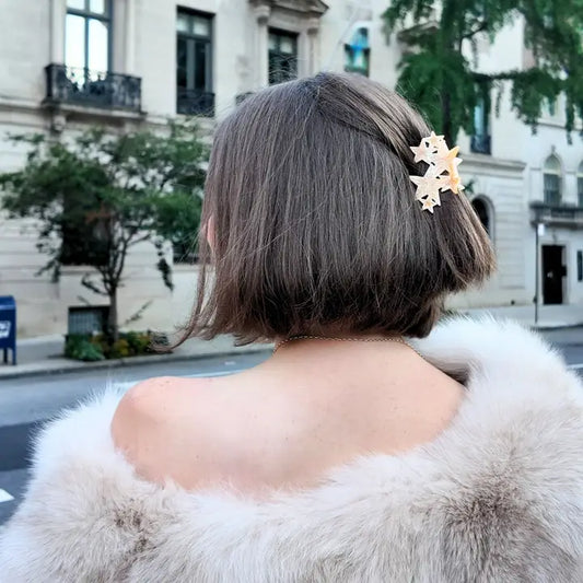 Hand-Painted Celestial Stars Claw Clip