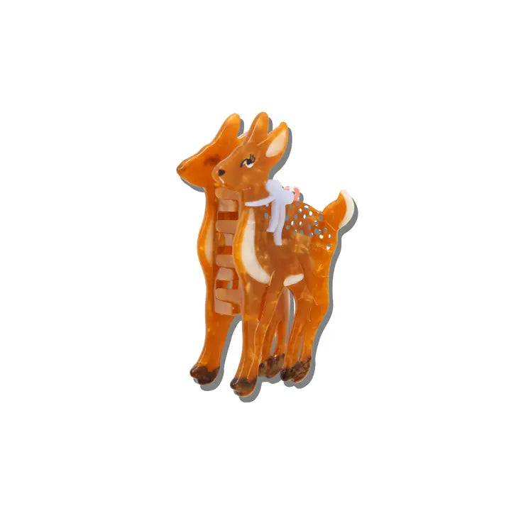 Hand-Painted Fawn Claw Clip