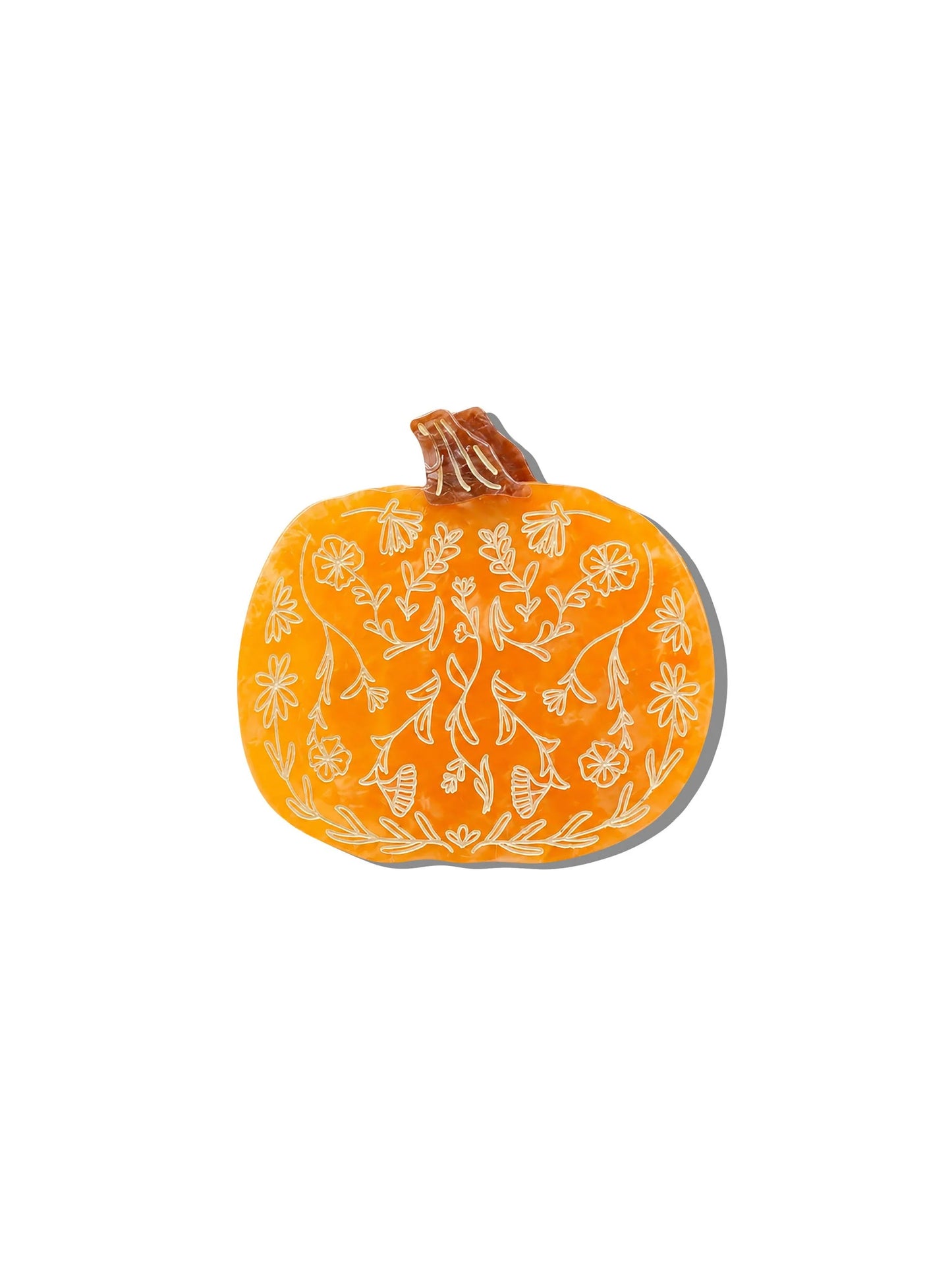 Hand-Painted Folklore Pumpkin Claw Clip