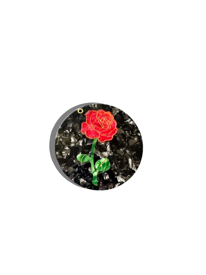 Rose Stem Compact Mirror