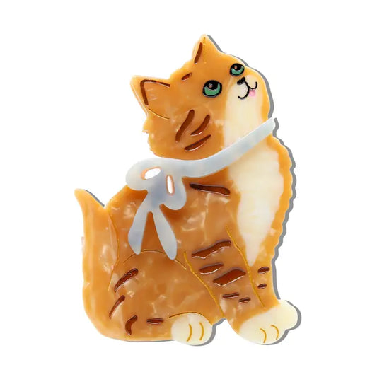 Hand-Painted Kyoto Kitten Claw Clip