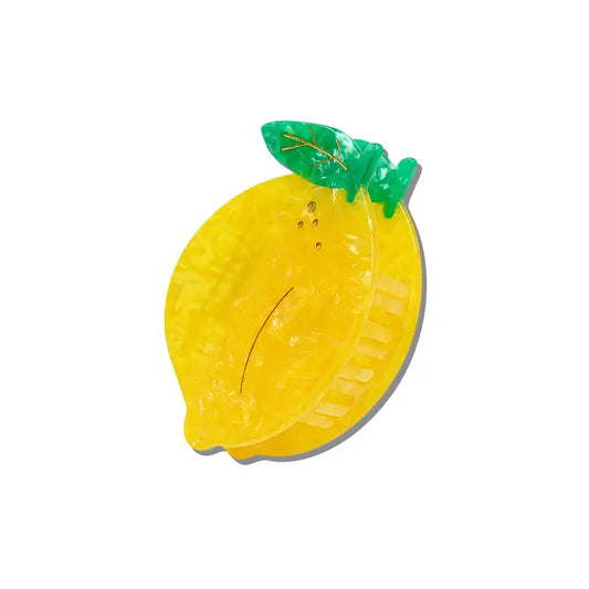 Hand Painted Lemon Claw Clip