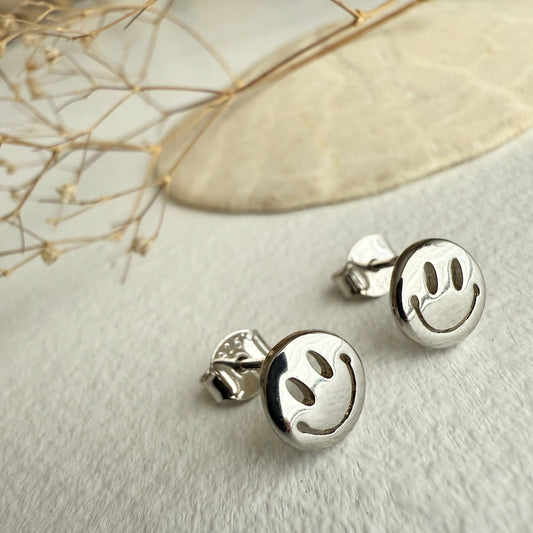 Don't Worry, Be Happy Smiley Stud Earrings