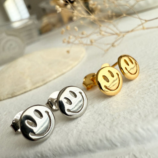 Don't Worry, Be Happy Smiley Stud Earrings