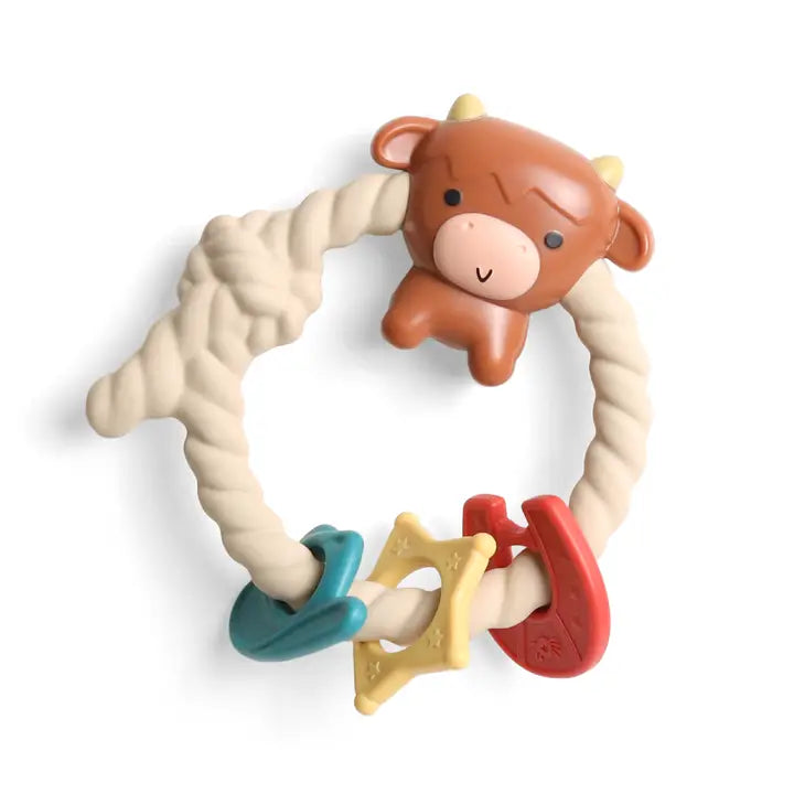 Highland Cow Silicone Teether Rattles