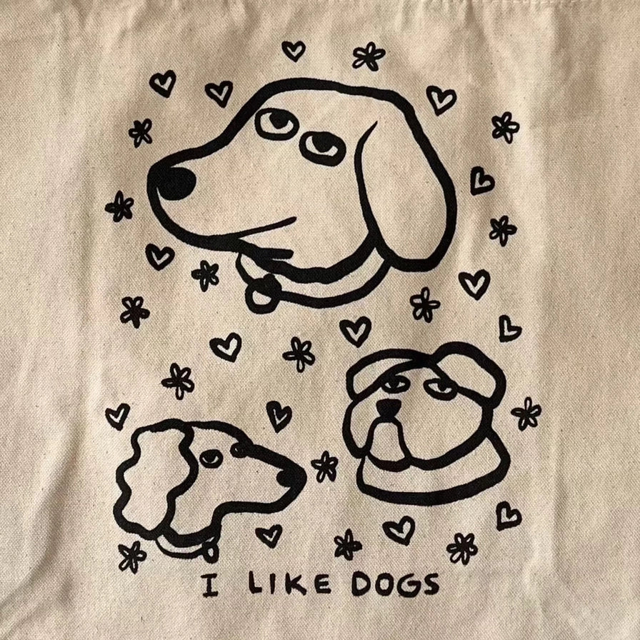 I Like Dogs Tote Bag