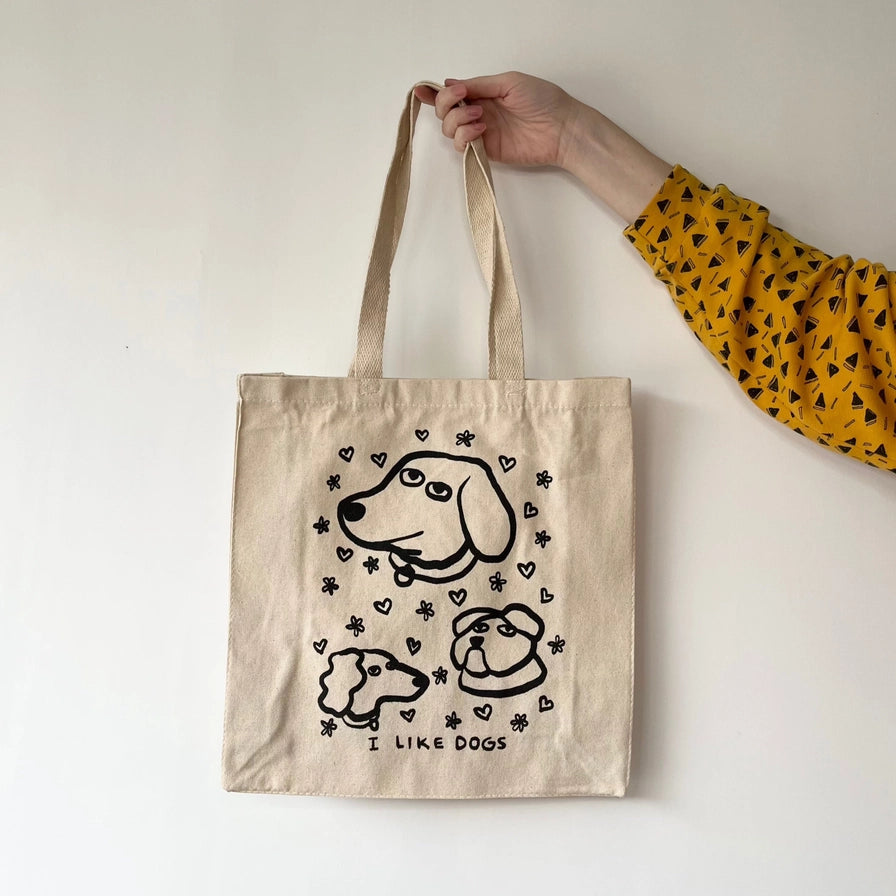 I Like Dogs Tote Bag