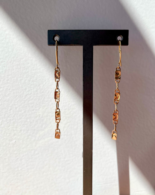 Crescent Moon Dangle Earrings