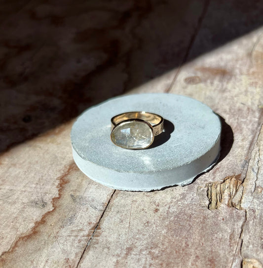 Rutilated Quartz Skeleton Ring