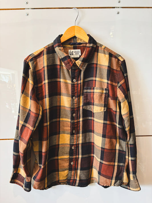 Marmot Mountain Works Brown Plaid Shirt - vintage
