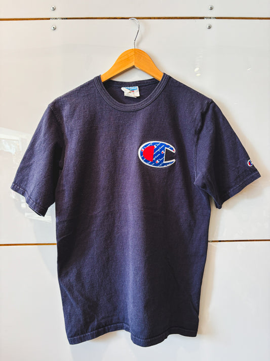 Champion Navy Logo Tee - vintage