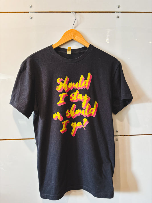 Should I stay or go black s/s tee - vintage