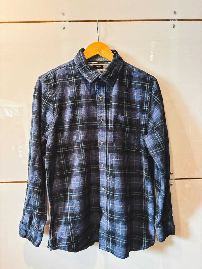 Lee blue plaid flannel- vintage