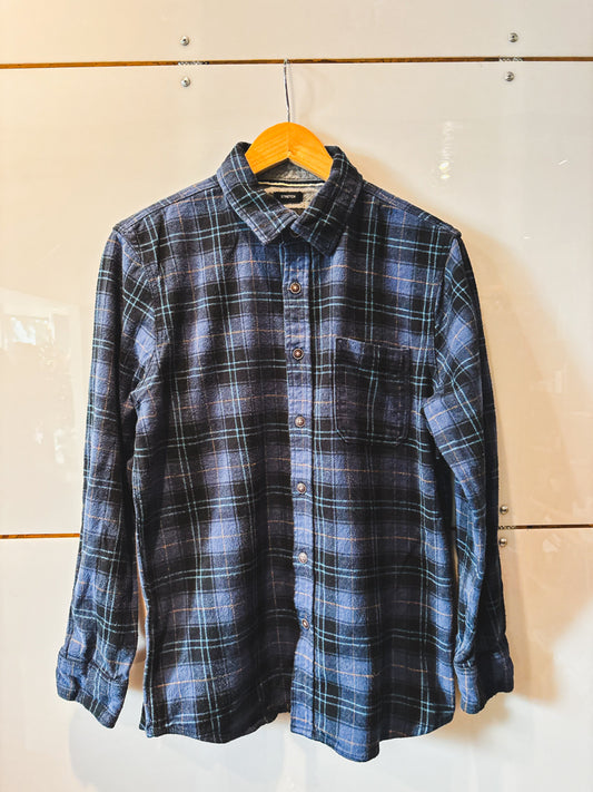 Lee blue plaid flannel- vintage