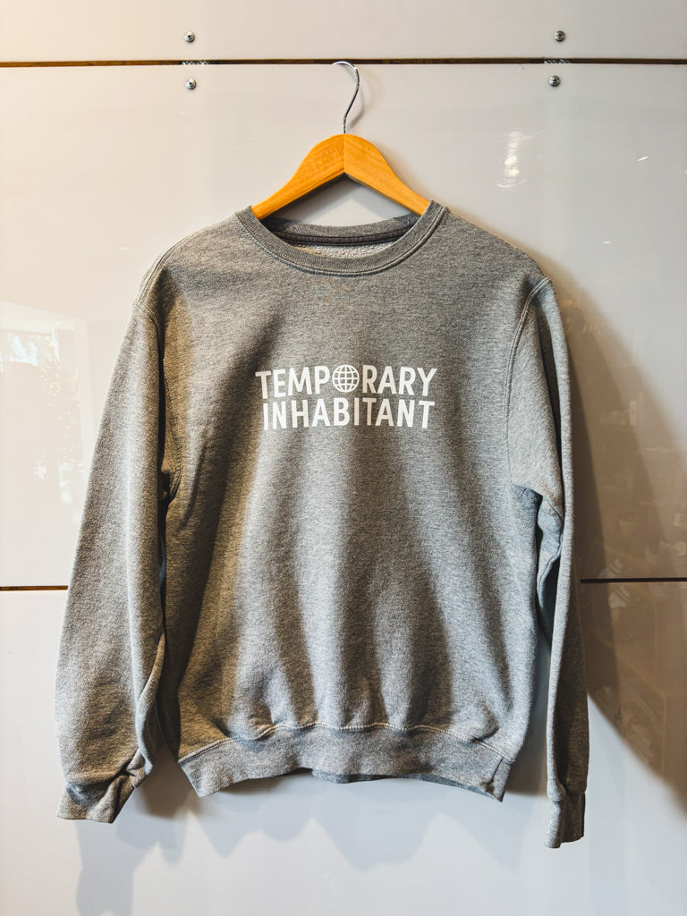 Logo gray crewneck sweatshirt - upcycled