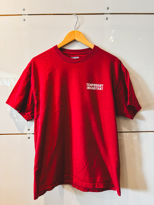 Logo red s/s tee - upcycled