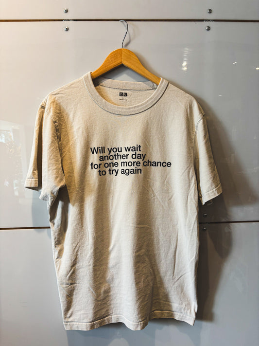 Will You Wait sand s/s tee - upcycled