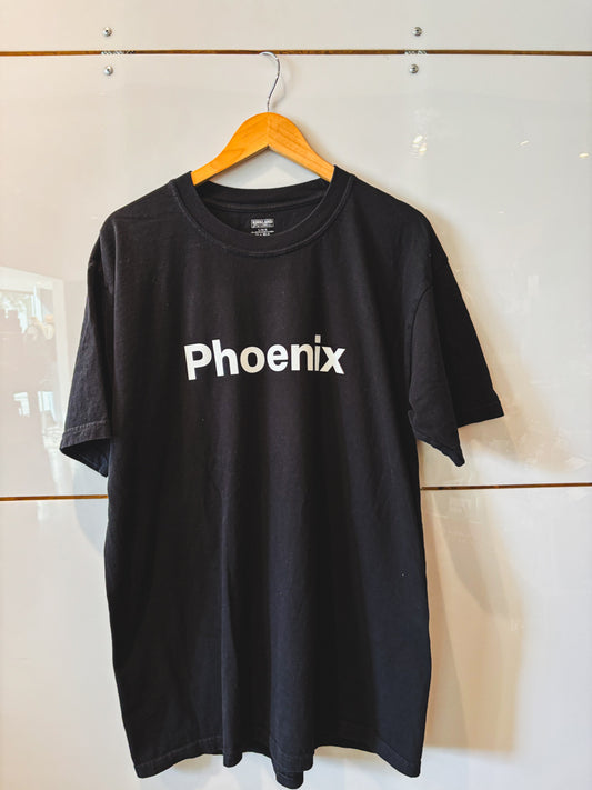 Phoenix Block black s/s tee - upcycled