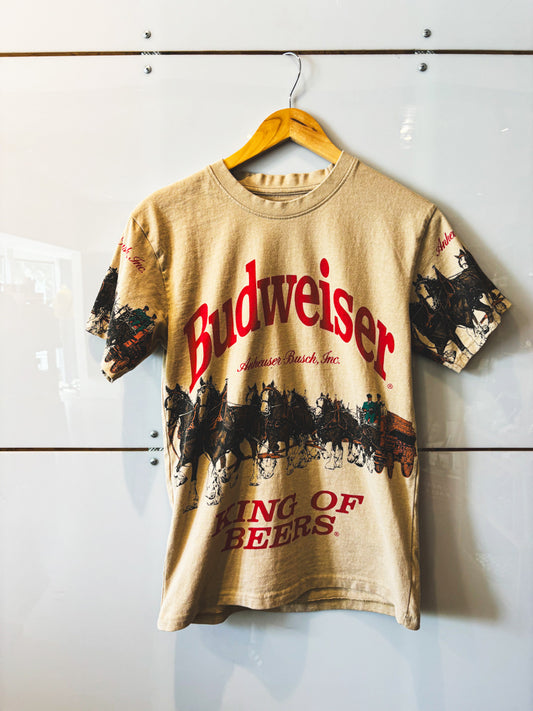 Budweiser King of Beers Tan S/S Tee - vintage