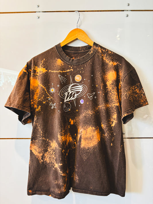 Phoenix Mercury faded black with bleach splatter tee - vintage