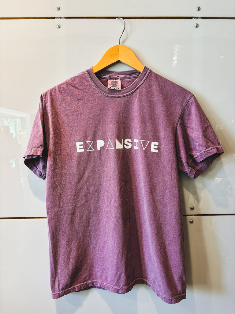 Expansive washed plum s/s tee - upcycled