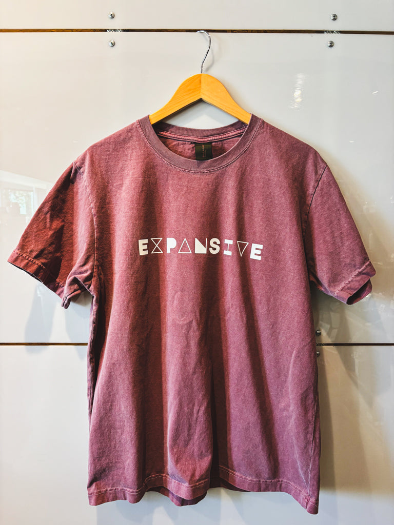 Expansive washed plum s/s tee - upcycled