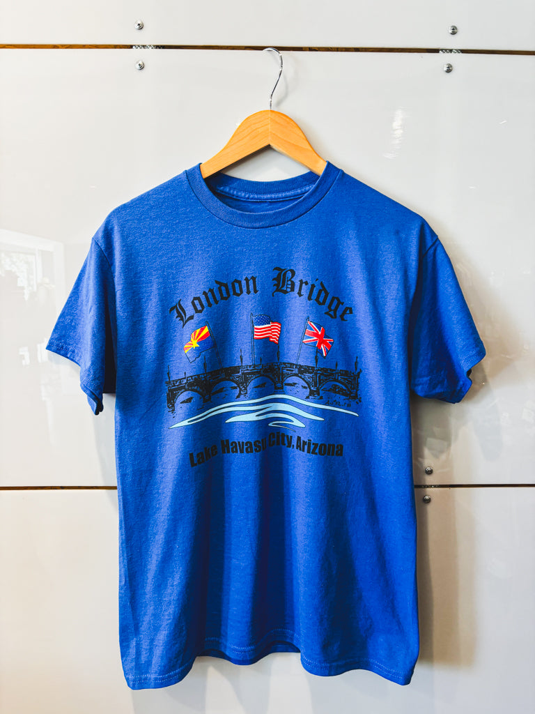 London Bridge Lake Havasu Arizona blue s/s tee - vintage