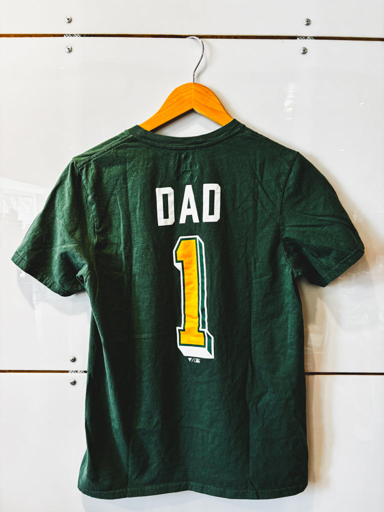 Oakland A's #1 Dad green s/s tee - previously loved