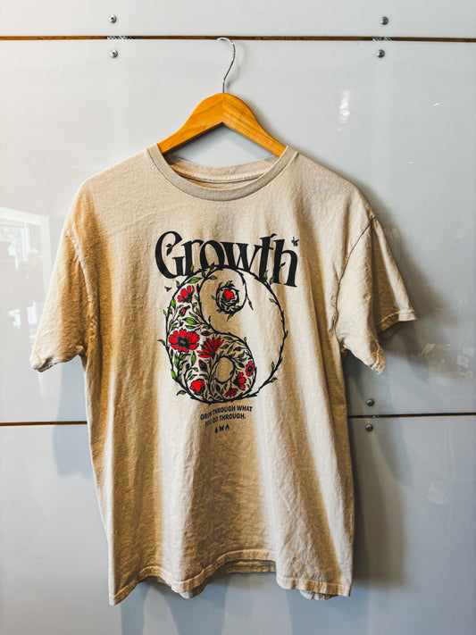 Growth Yin Yang natural s/s tee - previously loved