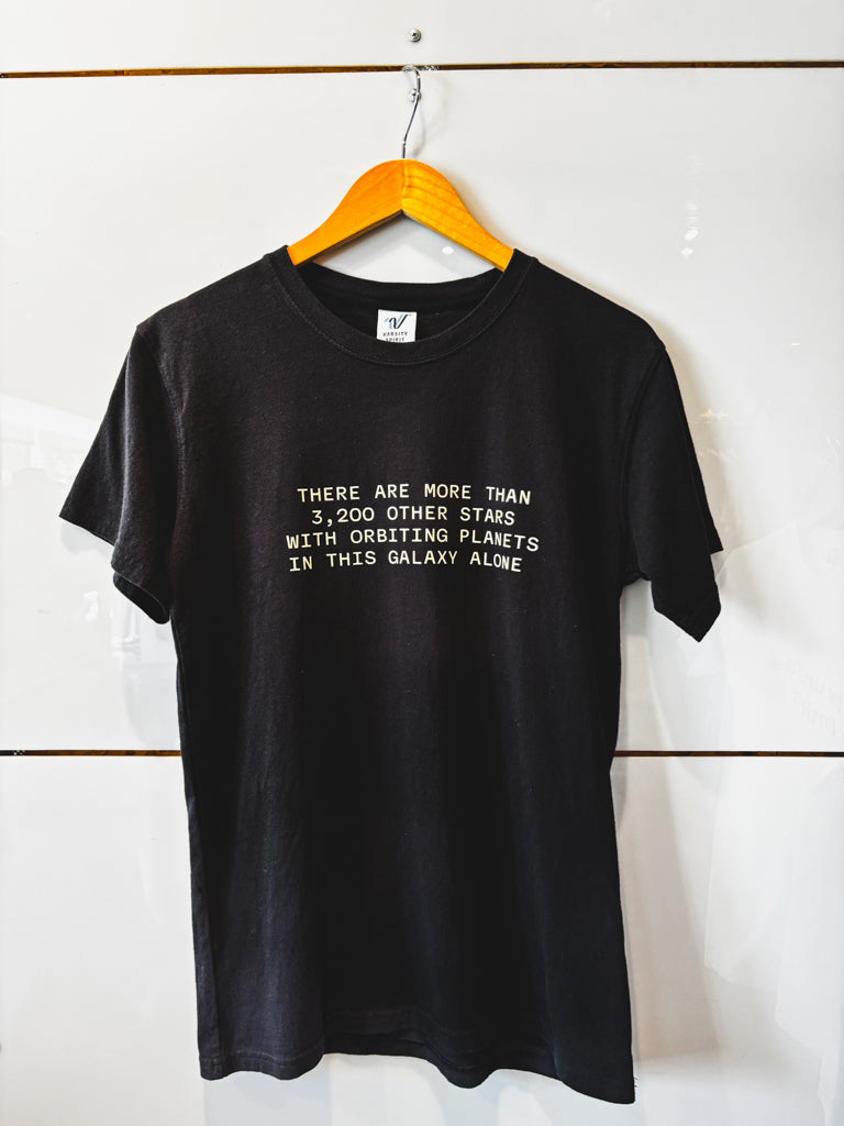 3,200 Stars black s/s tee - upcycled