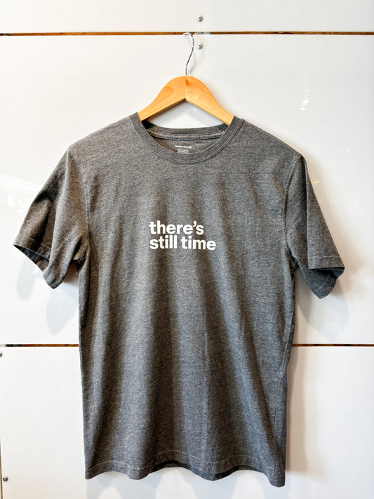 There's Still Time heather gray s/s tee - upcycled