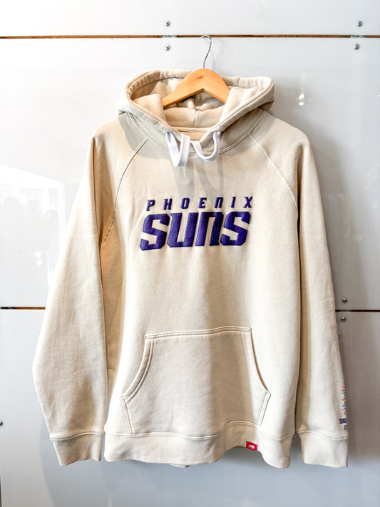 Phoenix Suns pullover cream embossed logo hoodie - pre-loved