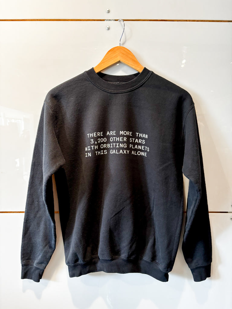 3,200 Stars black sweatshirt - upcycled