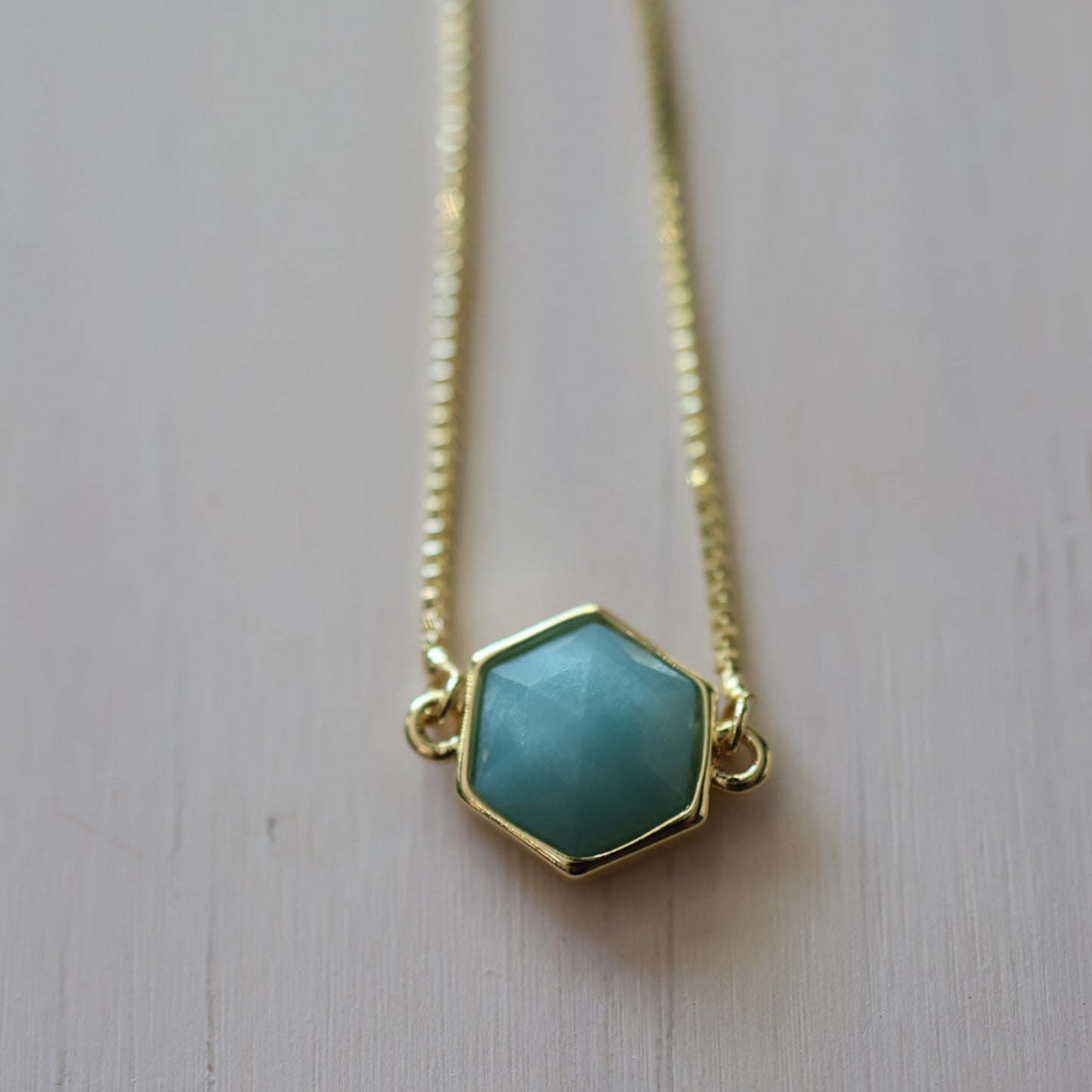 Gemstone Hex Adjustable Bracelet