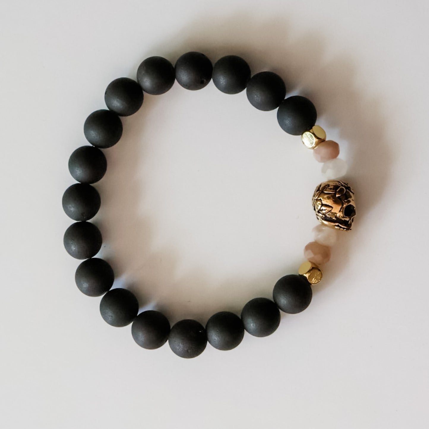 Gold Skull Druzy Bracelet