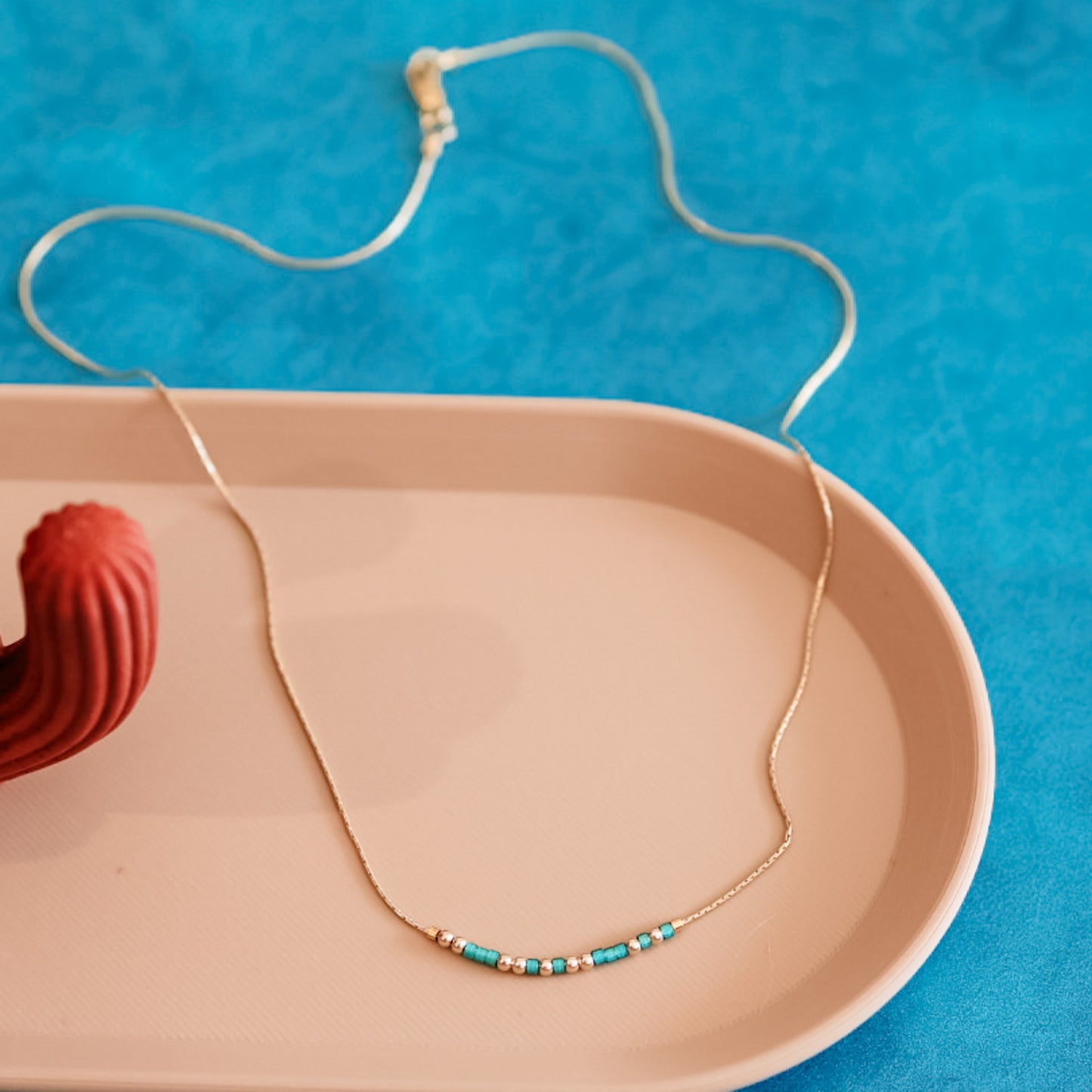 Strength Morse Code Necklace - Gold Filled