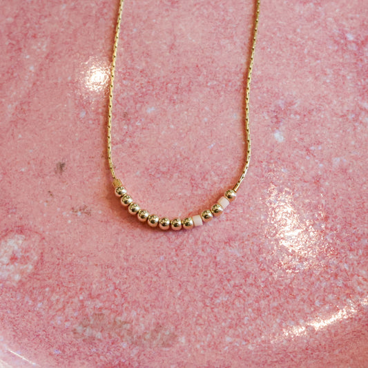 Sister Morse Code Necklace - Gold Filled