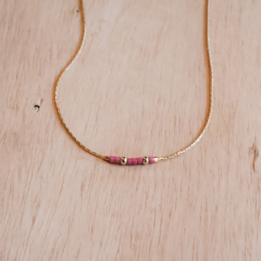 Forever Morse Code Necklace - Gold Filled