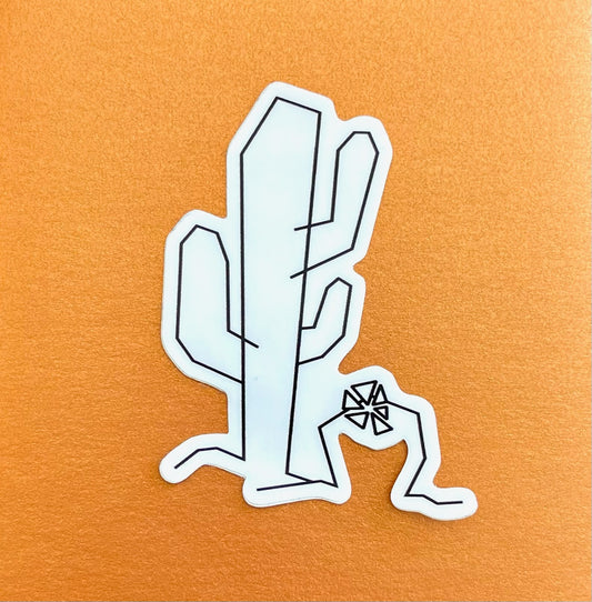 Geometric Cactus Sticker
