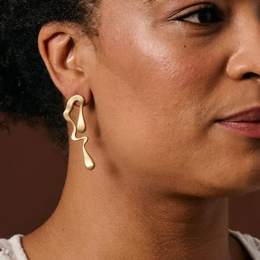 Jhanvi Organic Shaped Dangle Earrings