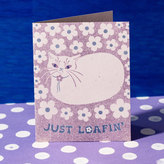 Just Loafin' Cat Greeting Card